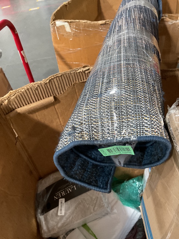 Photo 1 of ***(STOCK PHOTO FOR REFERENCE ONLY/ ITEM WILL DIFFER)***Nourison Essentials Indoor/Outdoor Midnight Blue 7' x 10' Area Rug, Easy Cleaning, Non Shedding, Bed Room, Living Room, Dining Room, Backyard, Deck, Patio (7x10)