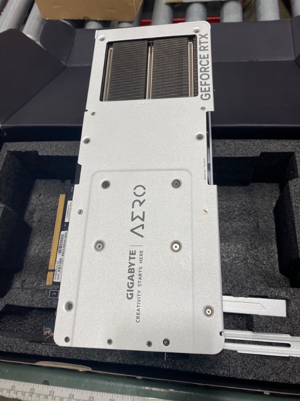 Photo 1 of * FOR PARTS ONLY**TAMPERED WITH, SEAL BROKEN, UNKNOWN BOARD** GIGABYTE GeForce RTX 5080 AERO OC SFF 16G Graphics Card, WINDFORCE Cooling System, 16GB 256-bit GDDR7, GV-N5080AERO OC-16GD Video Card