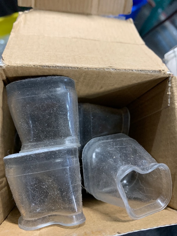 Photo 1 of ***(HEAVILY USED/ UNKNOWN IF MISSING PARTS)***24 Pcs Chair Leg Floor Protectors Square, Silicone Felt Furniture Leg Pads Caps Covers for Hardwood Floors (Fit:1-1/16" to 1-5/8")