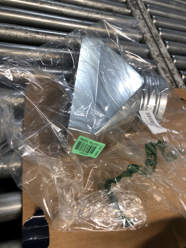 Photo 1 of  3-1/4" x 10" x 5'', 5" Diameter Galvanized Transition Galvanized Round Transition Rectangular to Round Duct for Connecting Duct Fittings