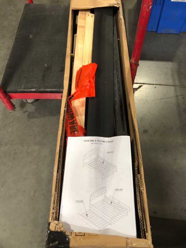 Photo 1 of (incomplete item)(sold for parts) PVWIIK Upholstered Queen Platform Bed with Trundle and Drawers for Bedroom, Living Room