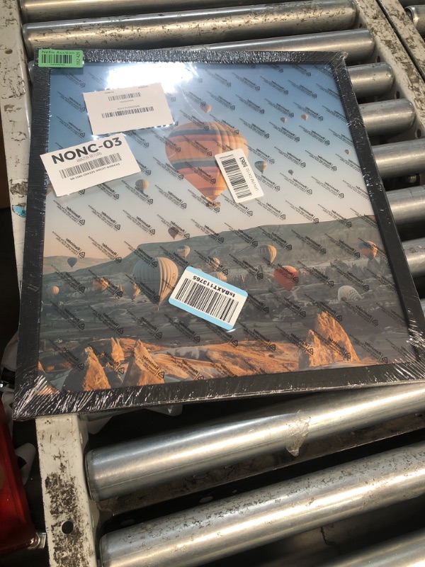 Photo 1 of (USED/FAIR) (MINOR DAMAGE) FULL IS 17.5 X 19.25" JCJMY 16x18 Picture Frame Black for Poster Photo Picture, Horizontal and Vertical Formats for Wall Hanging, 16 x 18 Wall Gallery Poster Photo Frame for 16 by 18 Photos Posters, Black