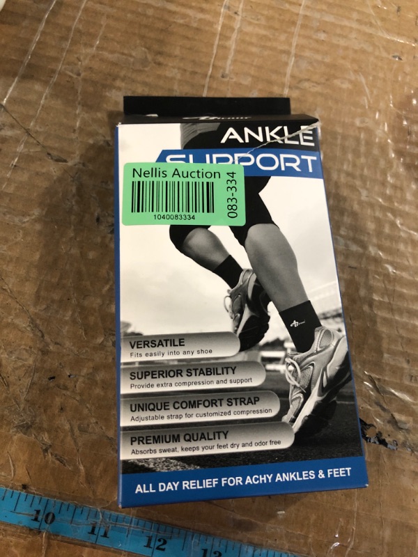 Photo 1 of ABIRAM Foot Sleeve (Pair) with Compression Wrap, Ankle Brace For Arch, Ankle Support, Football, Basketball, Volleyball, Running, For Sprained Foot, Tendonitis, Plantar Fasciitis
