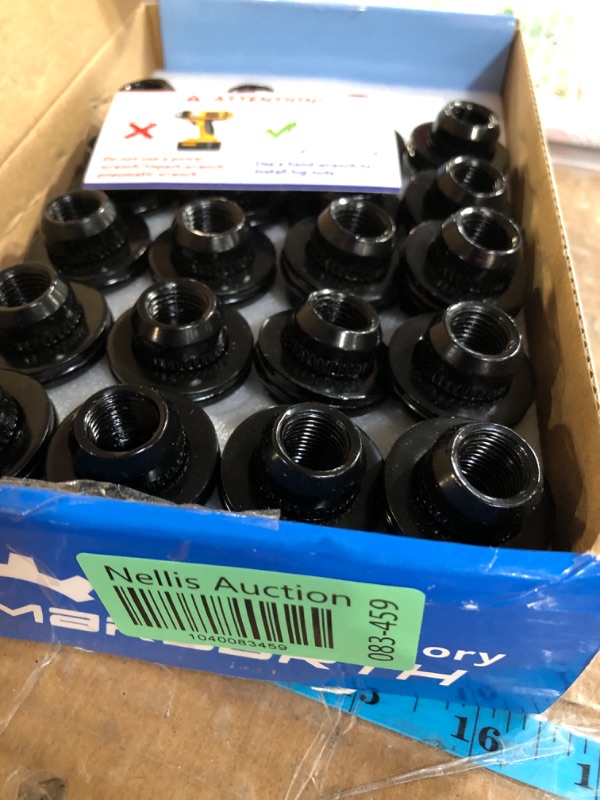 Photo 1 of 14x1.5mm OEM Style Factory Lug Nuts Set of 20, 7/8 22mm Hex Mag Washer Lug Nuts 1.80 Inch Compatible with Sequoia Landcruiser Tundra Lexus LX Black