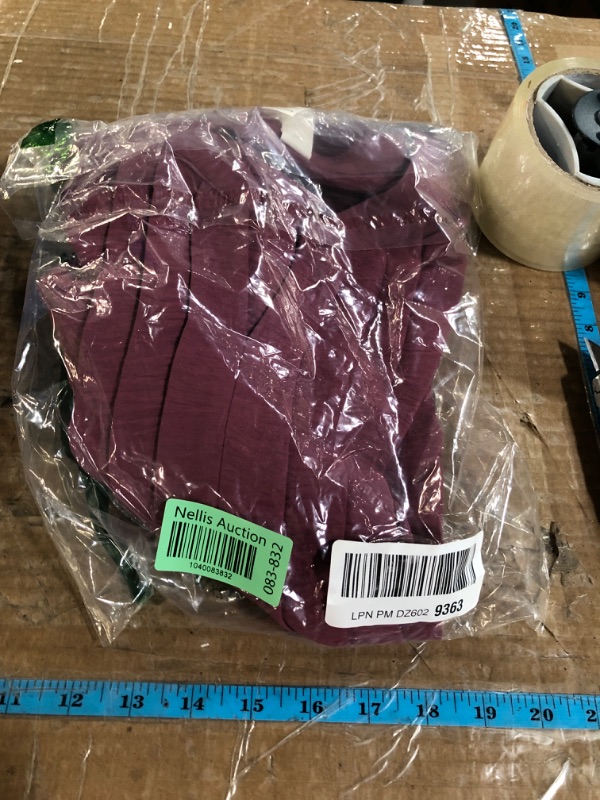 Photo 1 of (LARGE) (BAGGED) Blooming Jelly Women's Dressy Casual Blouses Business Work Chiffon Tops Trendy Long Sleeve V Neck Pleated Shirts 2025 Fall Outfits (Wine Red,Large)