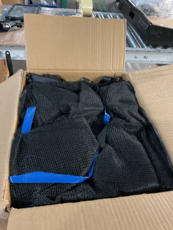 Photo 1 of 12 FT Trampoline Replacement Safety Enclosure Net for 6 Straight Poles Round Frame Trampolines, Breathable and Weather-Resistant with Adjustable Straps(NET ONLY)
