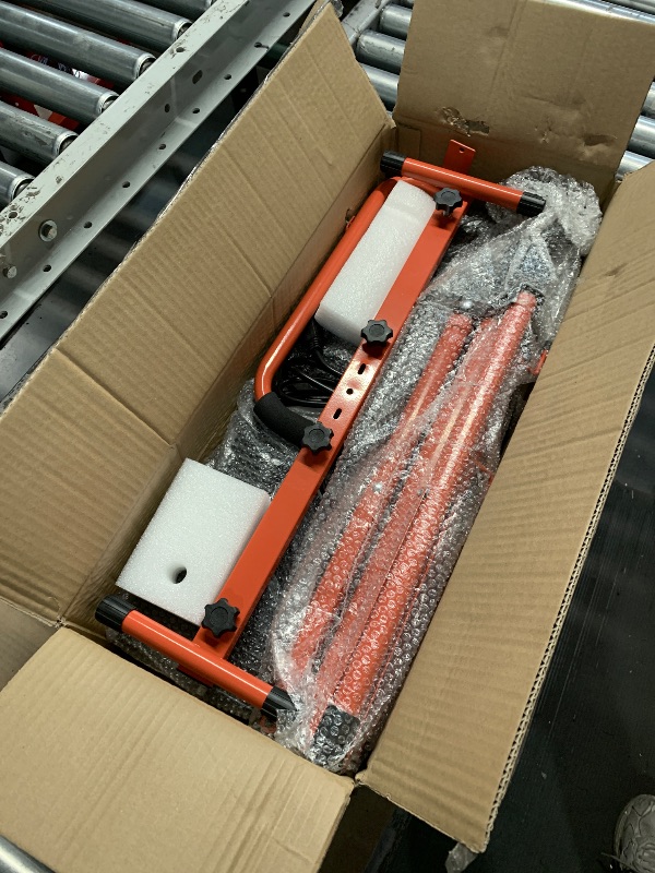 Photo 1 of LEDMO 26000 Lumen Led Work Light with Tripod Stand 200W IP65 Waterproof Adjustable Angle Portable Led Work Floodlights with 76.8in Metal Telescoping Tripod for Warehouse, Yard, Job site