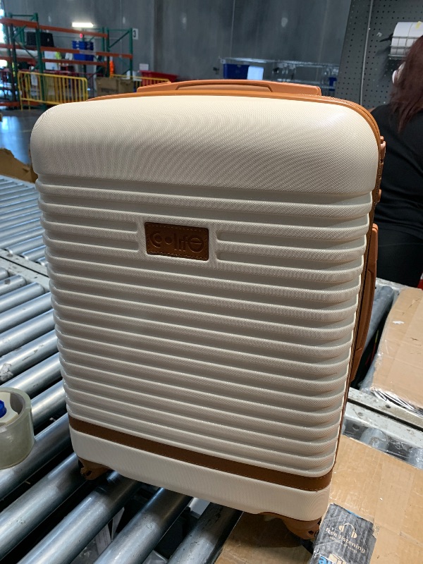 Photo 1 of (USED/FAIR) ***Its only one left **Misisng Two Pcs***
Coolife Suitcase Set 3 Piece Luggage Set Carry On Travel Luggage TSA Lock Spinner Wheels Hardshell Lightweight Luggage Set(White, 3 piece set (BP/TB/20))
