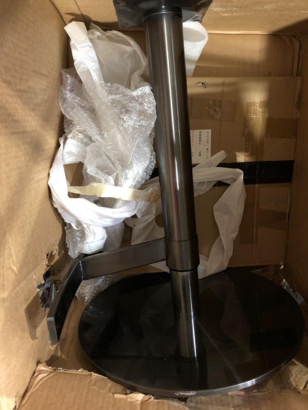 Photo 1 of (used)(damage)(sold for parts) RAINMOOD Bar Stools,Adjustable Stainless Steel Swivel Barstools,Modern Leather Upholstered Bar Chair 