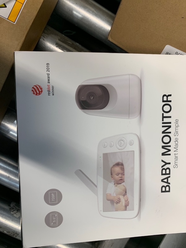 Photo 1 of (broken antena) HiPP Baby Monitor, 5" 720P Video Baby Monitor with Pan-Tilt-Zoom Camera, Audio and Visual Monitoring