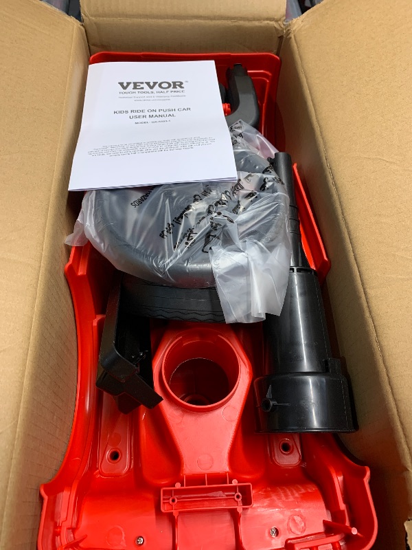 Photo 1 of (PARTIAL SET) VEVOR Ride On Push Car for Toddlers, Ages 19+ Months, Ride Racer, Sit to Stand Toddler Ride On Toy, Kids Ride On Car with Music Steering, Horn & Under Seat Storage, Ride On Toy for Boys Girls, Red