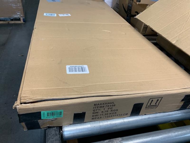 Photo 1 of (used) MaxxHaul 70108 Aluminum Cargo Carrier With High Side Rails- Trailer Hitch Mount For RV's, Trucks, SUV's, Vans, Cars With 2" Hitch Receiver - 500-lb Load Capacity, Grey, 49" x 22.5"