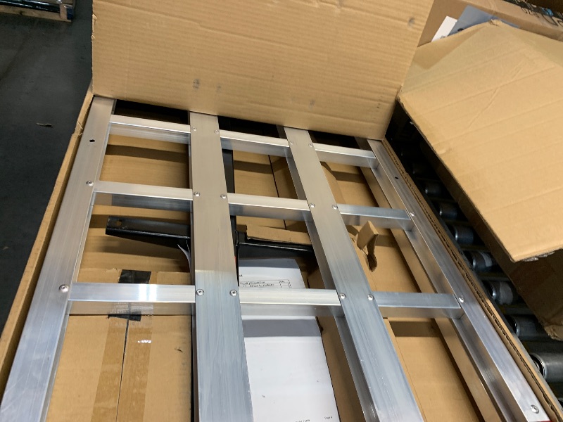 Photo 1 of (used) MaxxHaul 70108 Aluminum Cargo Carrier With High Side Rails- Trailer Hitch Mount For RV's, Trucks, SUV's, Vans, Cars With 2" Hitch Receiver - 500-lb Load Capacity, Grey, 49" x 22.5"
