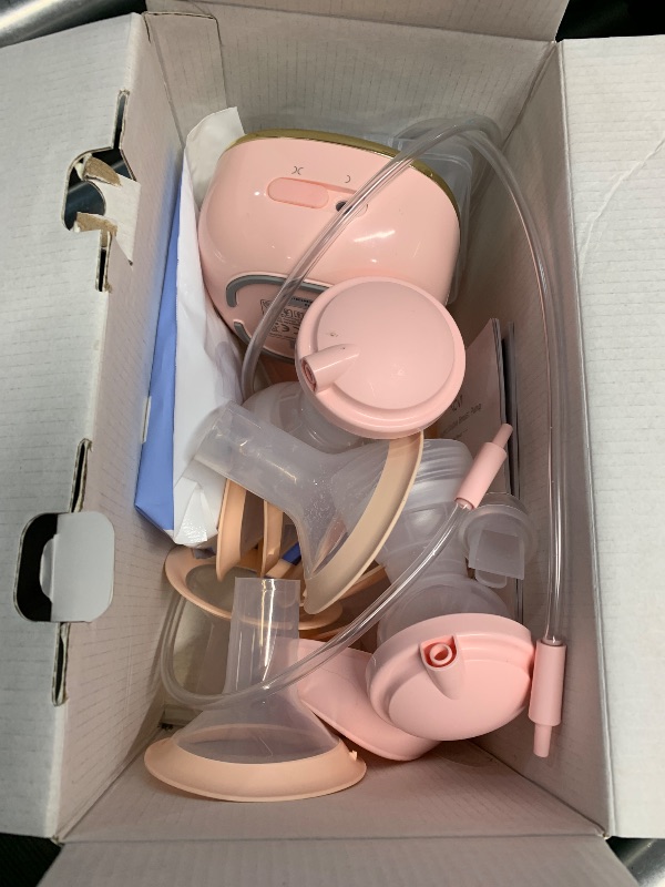Photo 1 of (HEAVILY USED) (PARTS) NCVI Double Electric Breast Pump 8782, Portable Anti-Backflow, with 4 Size Flanges, 4 Modes & 9 Levels, LED Display, 10 Breastmilk Storage Bags, Ultra-Quiet and Pain Free Breast Pumps