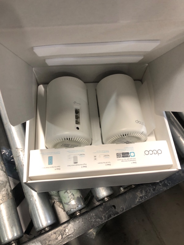 Photo 1 of (Used)(see images)TP-Link Deco AXE5400 Tri-Band WiFi 6E Mesh System(Deco XE75) - Covers up to 5500 Sq.Ft, Replaces WiFi Router and Extender
