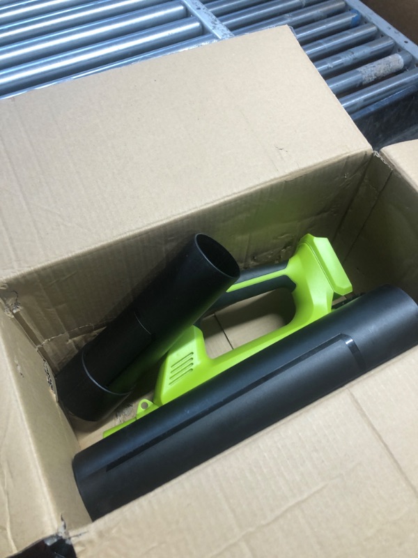 Photo 1 of Leaf Blower, 21V Electric Cordless Leaf Blower with 2 x 4.0Ah Batteries and Charger, 3 Speed Mode Blower, Lightweight Leaf Blowers for Blowing Leaves, Patio Cleaning, Lawn Care and Dust