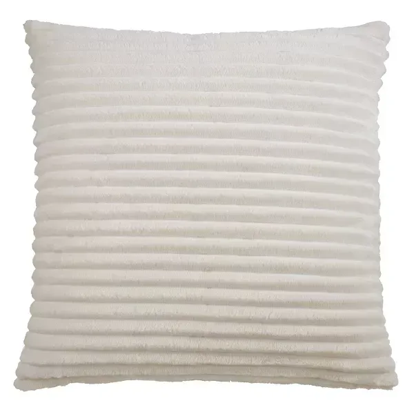 Photo 1 of  Faux Rabbit Fur Pillow Poly Filled Ivory - Saro Lifestyle