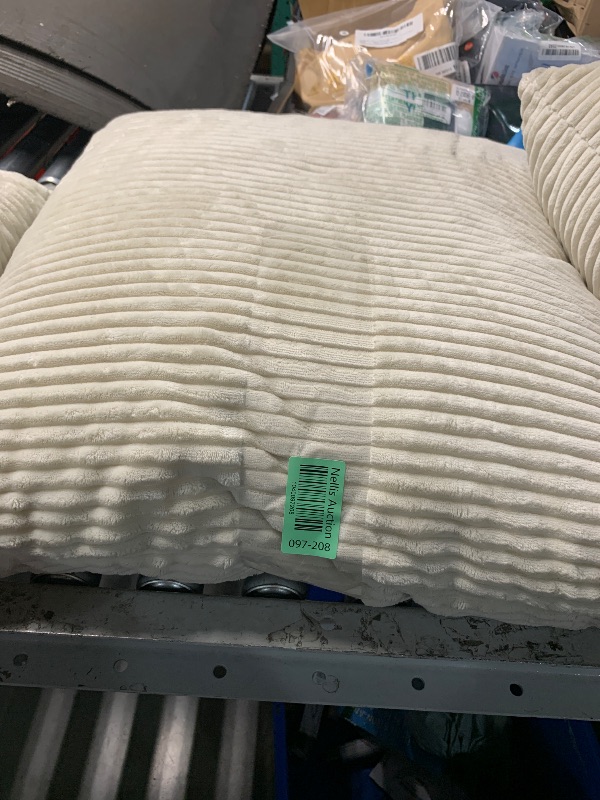 Photo 1 of  Faux Rabbit Fur Pillow Poly Filled Ivory - Saro Lifestyle
