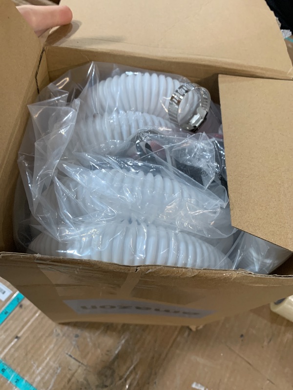 Photo 1 of 4 Sets Pool Pump Replacement Hose for Above Ground Pools 1.25 In Diameter Replacement Hose 59 In Long and Pool Pipe Holders Pool Accessory Compatible with Filter Pumps 330 GPH 530 GPH 1000 GPH (White)