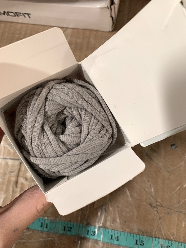 Photo 1 of 60g Grey Yarn for Crocheting and Knitting;66m (72yds) Cotton Yarn for Beginners with Easy-to-See Stitches;Worsted-Weight Medium #4;Cotton-Nylon Blend Yarn for Beginners Crochet Kit Making