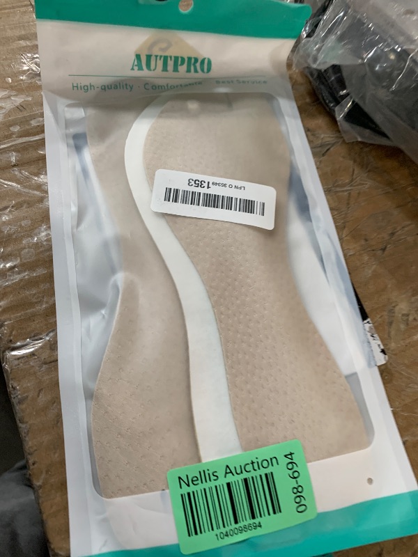 Photo 1 of (2 Pairs)Pigskin Flip Flop Insoles Arch Support Non Slip, Cuttable Thong Sandal Cushion Inserts Women Men for Sweaty Feet, Adhesive Flip flop Toe Padding Protectors Relief Blister Rub Pain. 8-12 Size