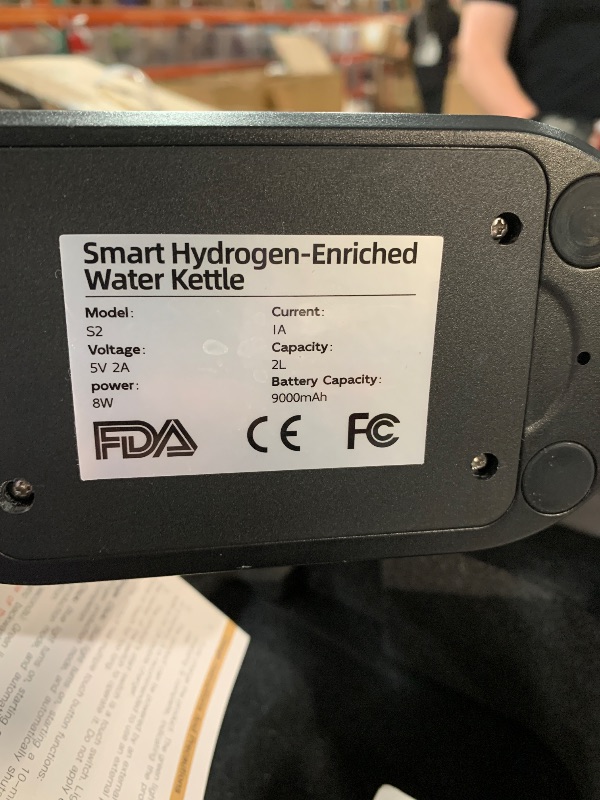 Photo 1 of ***(PARTS ONLY/ MISSING PARTS/ NON FUNCTIONAL)***
 2025 Desktop Hydrogen Water Bottle Generator, 72 Ounces Hydrogen Water Ionizer Pitcher Generator Machine with PEM Concentrator Technology, Hydrogen Content up to 3000 PPB