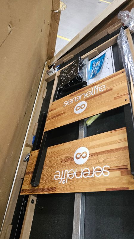 Photo 1 of ***PARTS ONLY***SereneLife 48in Competition Sized Foosball Table - Height Adjustable Arcade Soccer Set for Home, Game Room, Man Cave - Includes 2 Balls & 2 Fold-Out Cup Holders, Natural