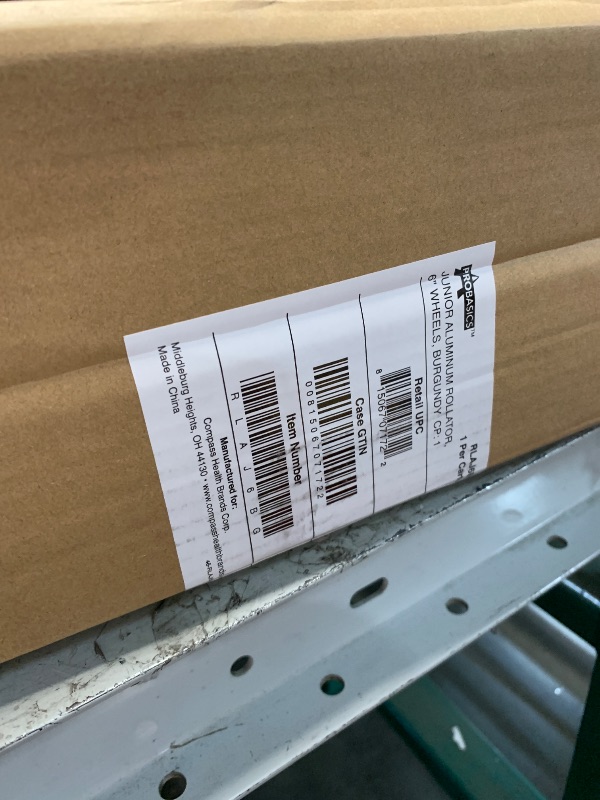 Photo 1 of (size small) Probasics Junior Aluminum Rollator with 6 Inch Wheels, 250 Pound Weight Capacity, Burgundy, Medical Walker