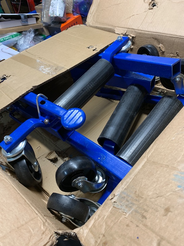 Photo 1 of GarveeTech 4 PCS Car Wheel Dolly with Tire Jack, Trailer Dolly for Vehicle Positioning, 6000 LBS Capacity Car Skates, Car Dolly Jack for Auto Repair Moving