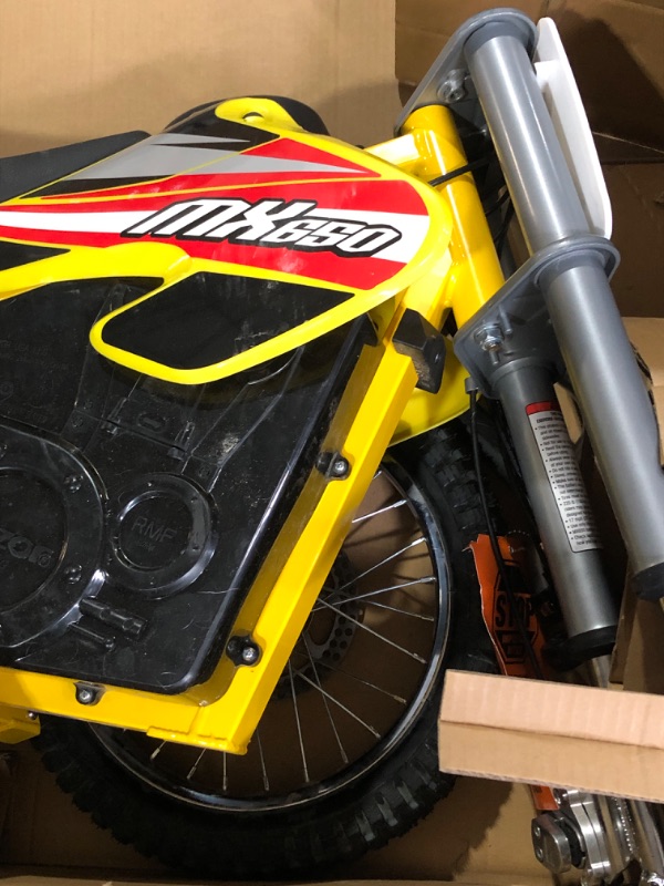 Photo 1 of (please see all images) Razor MX650 Dirt Rocket Electric Motocross Off-road Bike - Yellow