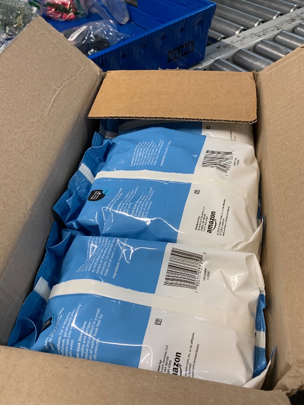 Photo 1 of Amazon Basics Epsom Salt Soak, Magnesium Sulfate USP, 3 Pound, 6-Pack