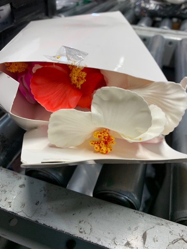 Photo 1 of (Used)(incomplete) Hotop 24 Pcs Artificial Hibiscus Flowers for Hawaiian Luau Party Decor Fake Tropical Hibiscus Flowers Decorations for DIY Crafts