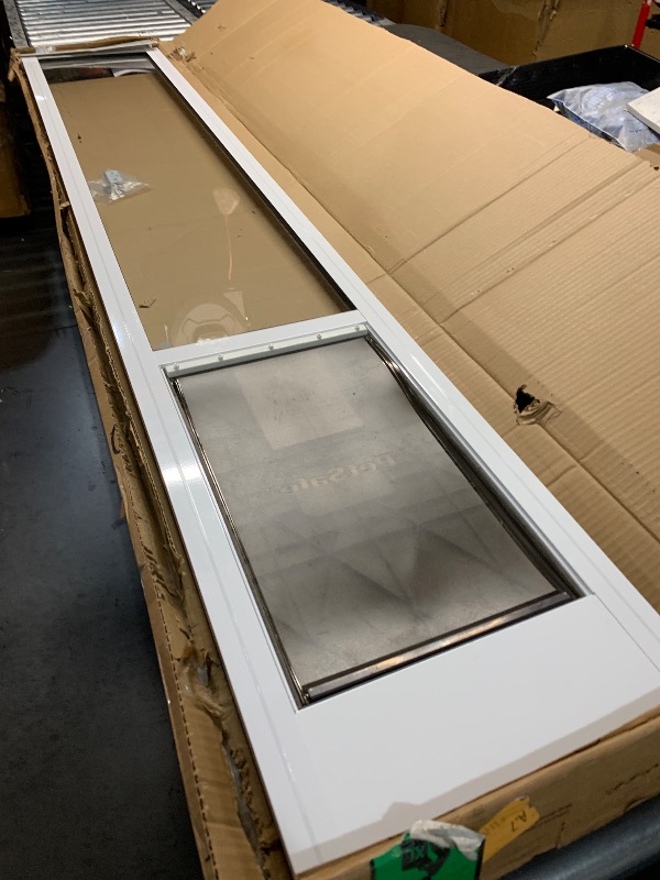 Photo 1 of (item has damage) PetSafe Doggy Door for Sliding Glass Doors, Adjustable Height 75 7/8" to 81", No-Cut DIY Install, Aluminum Panel, Ideal for Renters