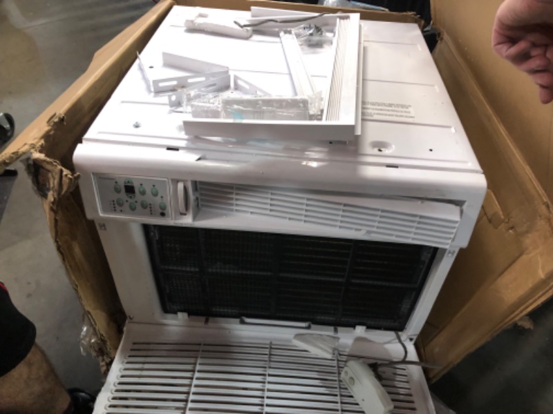 Photo 1 of ***USED - MAJOR DAMAGE - LIKELY MISSING PARTS - SEE PICTURES - UNABLE TO TEST***
Keystone 18,800 BTU Window-Wall Air Conditioner with 16,000 BTU Supplemental Heating, 230V, Window and Wall AC Unit for Living Room, Apartment, Large Rooms up to 1000 Sq.Ft.