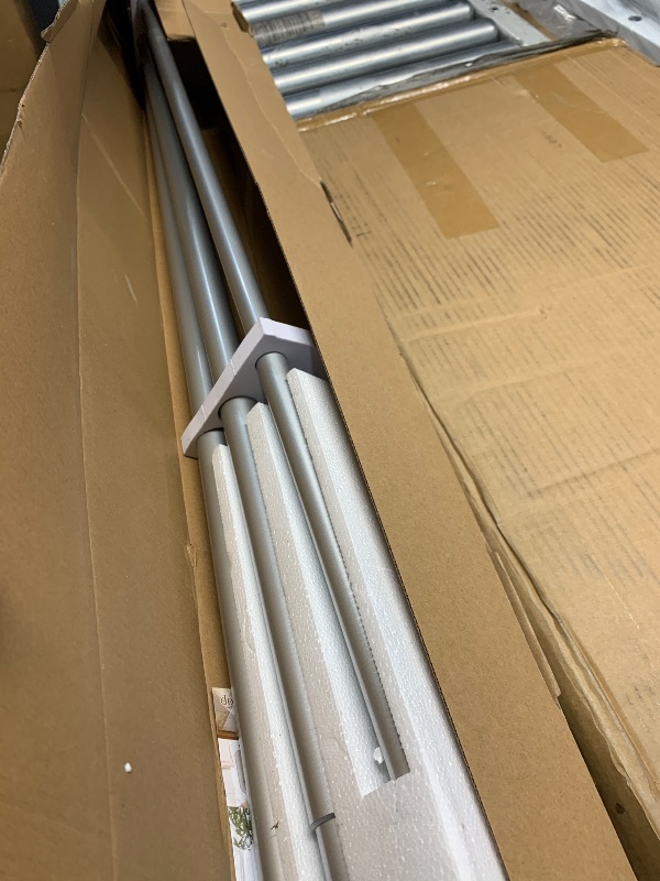 Photo 1 of (incomplete) 1 Inch Double Curtain Rods 72 to 144 Inches (6 to 12 ft), USFOOK Silver Drapery Rods for Windows