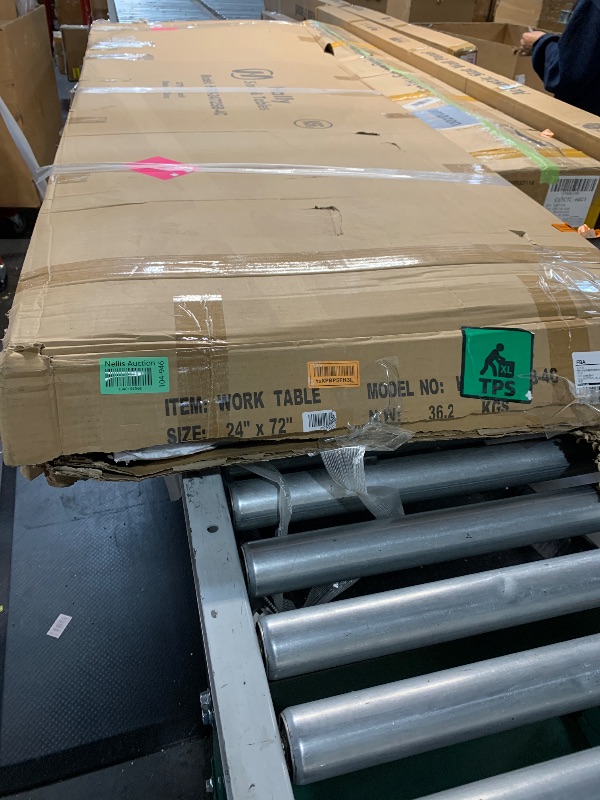 Photo 1 of ** truck/ trailer pick up** Hally Stainless Steel Table for Prep & Work 24 x 72 Inches with Caster Wheels, NSF Commercial Heavy Duty Table with Undershelf and Backsplash for Restaurant, Home and Hotel