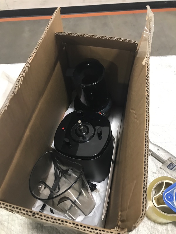 Photo 1 of Cold Press Juicer, Slow Masticating Machines with Extra Large Feed Chute Fit Whole Fruits & Vegetables Easy Clean Self Feeding Effortless for Batch Juicing, High Juice Yield, BPA Free, Black