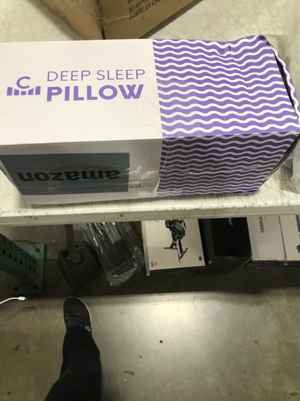 Photo 1 of C CUSHION LAB Deep Sleep Pillow, Patented Ergonomic Contour Design for Side & Back Sleepers, Orthopedic Cervical Shape Gently Cradles Head & Provides Neck Support & Shoulder Pain Relief - Calm Grey
