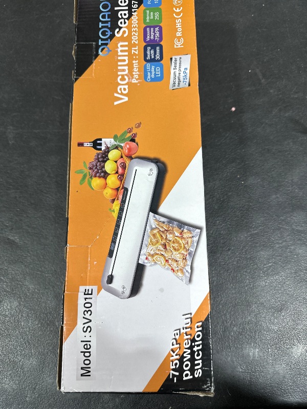 Photo 1 of Vacuum Sealer Machine,75Kpa Precision Suction Power 6-in-1 Food Sealer with Digital Timer, Dry & Moist Food Modes, Compact Design with 10 Vacuum Bags & Bulit-in Cutter(Sliver)