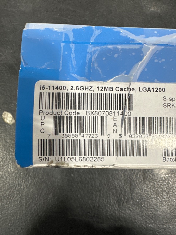 Photo 4 of Intel® Core™ i5-11400 Desktop Processor 2.6 GHz Cores up to 4.4 GHz LGA1200 (Intel® 500 Series & Select 400 Series Chipset) 65W