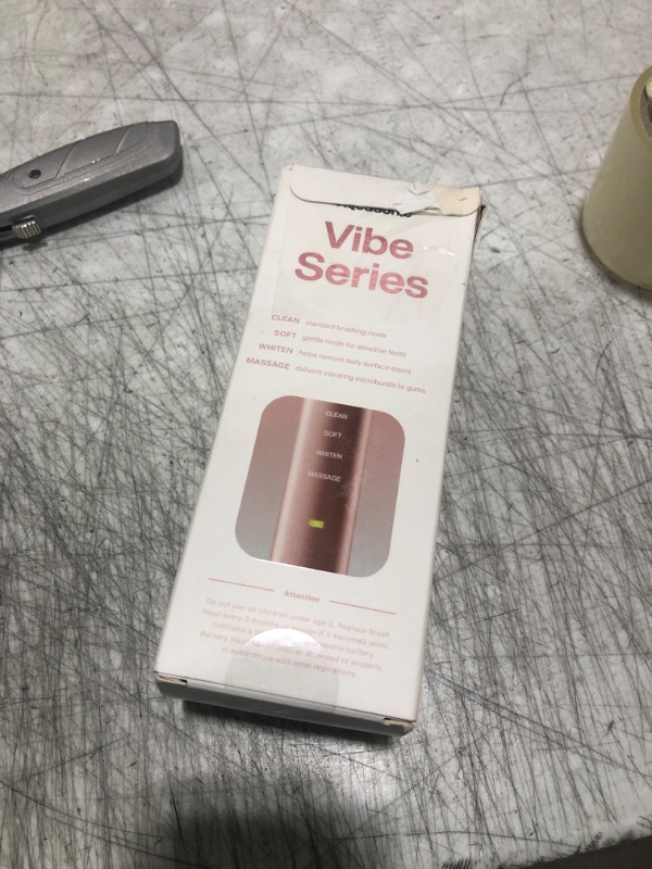 Photo 1 of Aquasonic Vibe Series Ultra-Whitening Toothbrush – ADA Accepted Electric Toothbrush - 8 Brush Heads & Travel Case – 40,000 VPM Motor & Wireless Charging - 4 Modes w Smart Timer – Satin Rose Gold