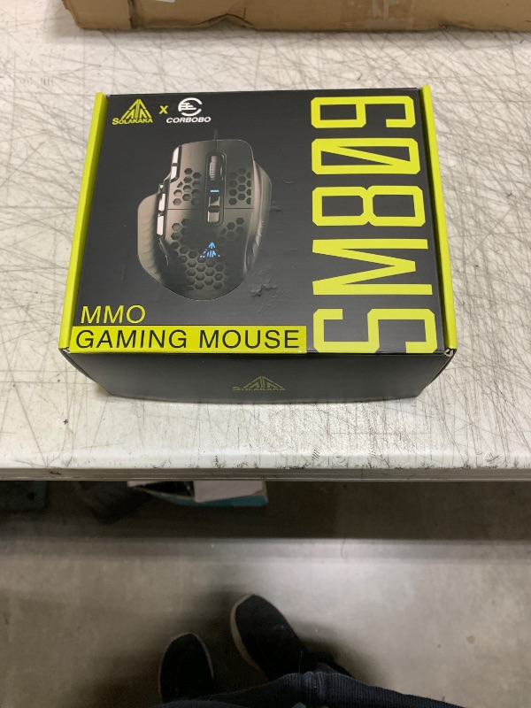 Photo 1 of SOLAKAKA SM809 MMO Gaming Mouse Wired RGB with 9 Side Buttons, 22800 DPI High Precision Sensor Optical Ergonomic Gamer Mouse,16 Programmable Custom Macro Shortcuts Remapping PC Gaming Mice for Windows