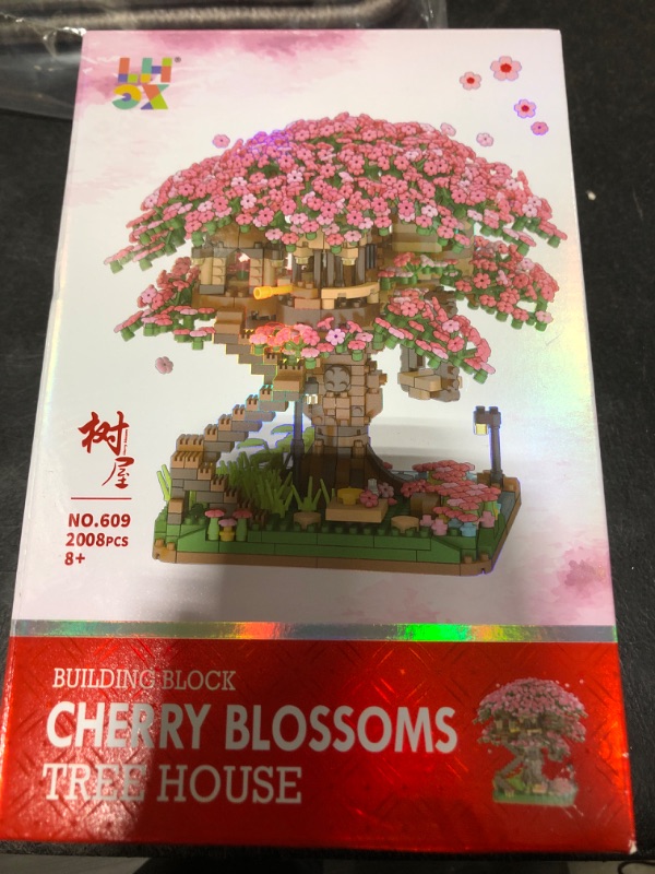 Photo 1 of Cherry Blossom Tree Building Set,(2008pcs) Flowers Bonsai Tree Mini Blocks Kit for Adult,Japanese Sakura-Tree House Building Blocks Set,Gift Ideas for Girls 8 10 12 14+