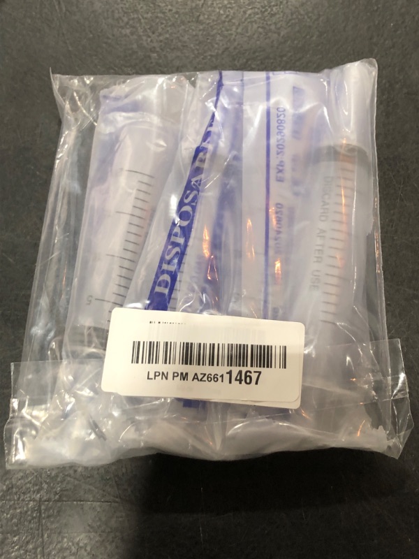 Photo 1 of 4 Pack 20mL Syringe for Liquid with Tip Cap, Individually Sterile Sealed Large Plastic Liquid Syringes with Measurement for Oral, Labs, Measuring, Feed Pets, Medical Student, Oil or Glue Applicator