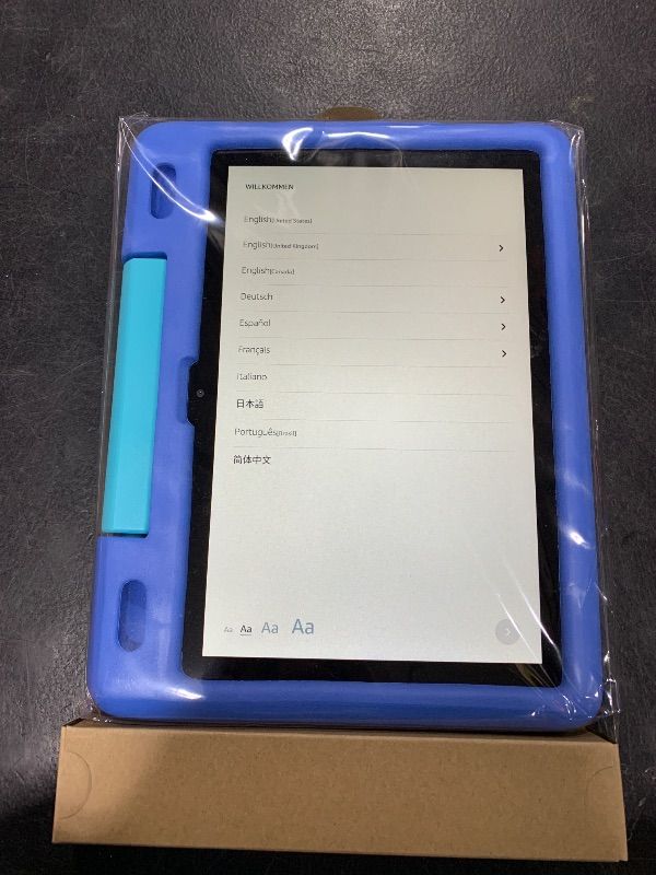 Photo 1 of Amazon Fire HD 10 Kids tablet, 10.1", 1080p Full HD, ages 3–7, 32 GB, Sky Blue