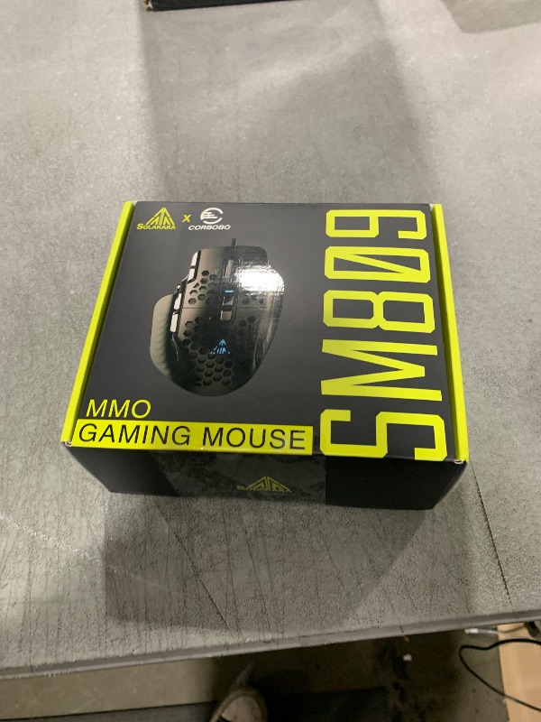 Photo 1 of SOLAKAKA SM809 MMO Gaming Mouse Wired RGB with 9 Side Buttons, 22800 DPI High Precision Sensor Optical Ergonomic Gamer Mouse,16 Programmable Custom Macro Shortcuts Remapping PC Gaming Mice for Windows