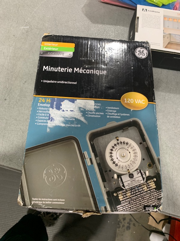 Photo 1 of GE 7-Day Digital Pool Timer Switch, 2HP 40A Load Capacity Pool Pump Timer, Outdoor NEMA 3R-Rated Box Timer, Universal Voltage Pool Timer Replacement, Water Heater Timer, Tamper Resistant Metal, 46537