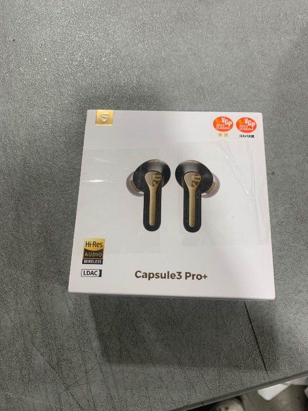 Photo 2 of SoundPEATS Capsule3 Pro+ Wireless Earbuds, Adaptive Noise Cancelling Bluetooth Headphones Hi Res HiFi Stereo Sound with xMEMS Speaker, True Wireless ANC Earphones & LDAC, 6 Mic 43H Playtime