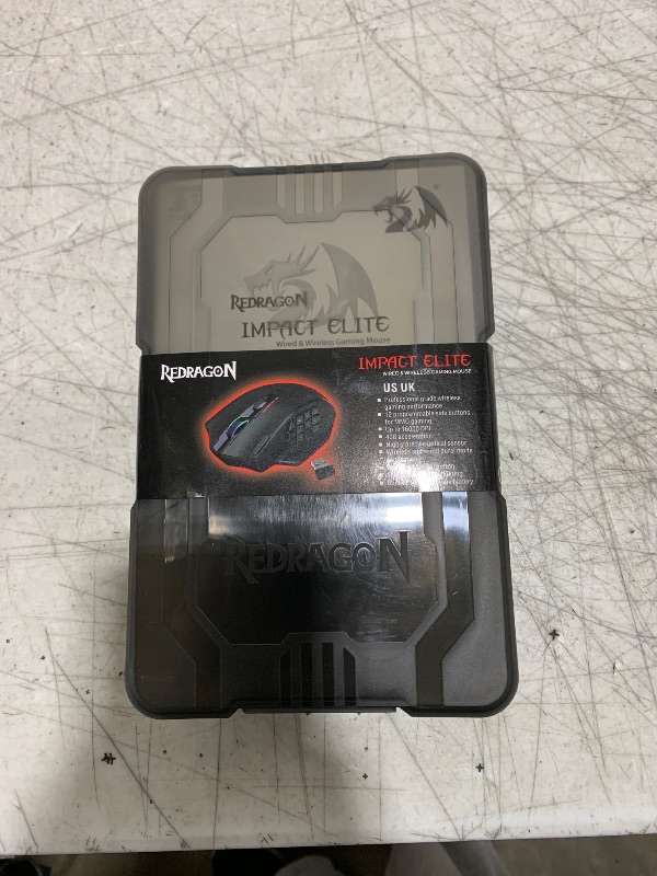 Photo 1 of Redragon M913 Impact Elite Wireless Gaming Mouse, 16000 DPI Wired/Wireless RGB Mouse with 16 Programmable Buttons, 45 Hr Battery and Pro Optical Sensor, 12 Side Buttons MMO Mous