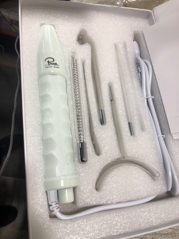 Photo 2 of NuDerma Clinical Skin Therapy Wand - Portable Skin Therapy Machine w 6 Fusion Neon + Argon Wands – Anti Aging - Clarifying - Skin Tightening & Radiance - Wrinkle Reducing